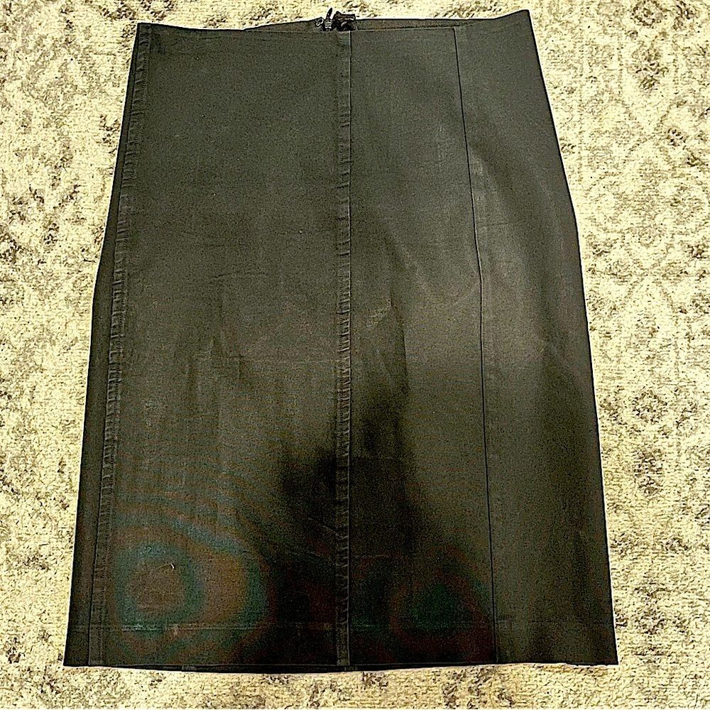 French Connection Black Pencil Skirt With Zipper Slit
